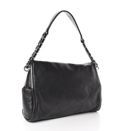 Chanel Lambskin Stitched Medium Ultimate Soft Tote Black 3 of 9