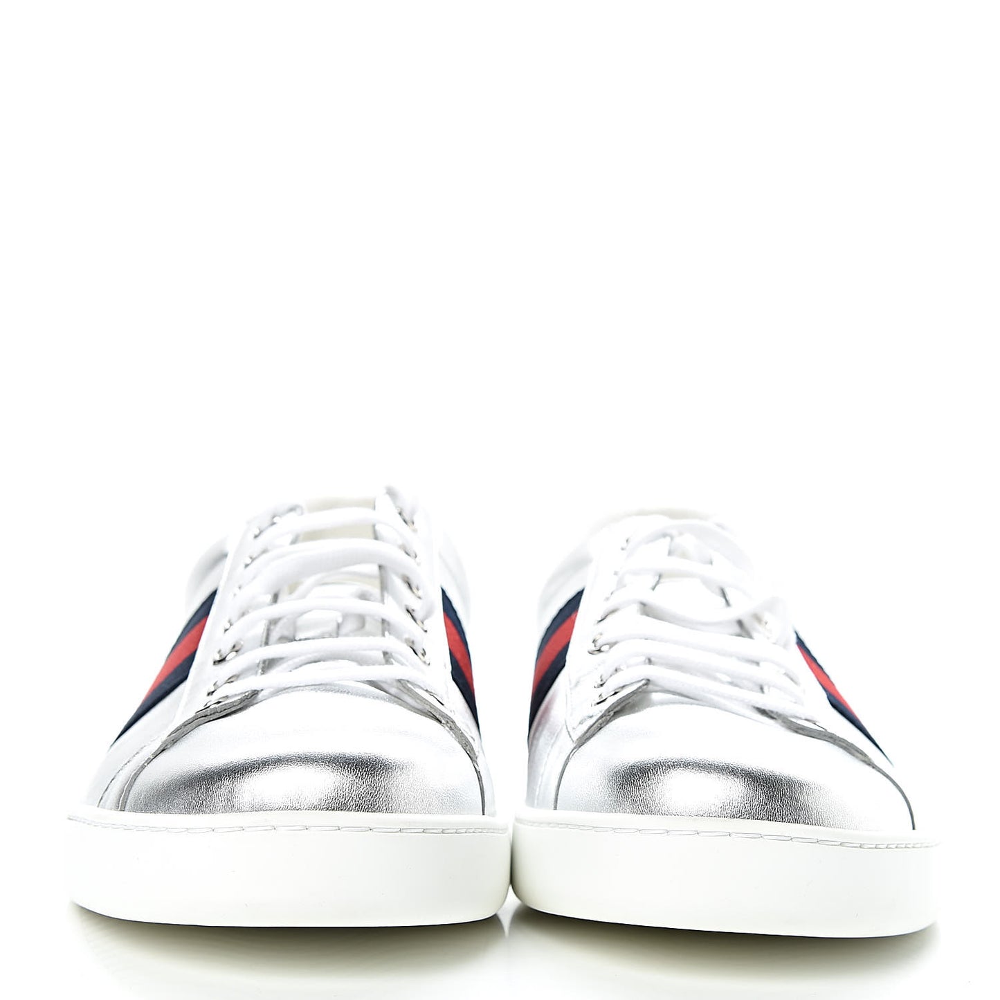 Metallic Nappa Silk Ayers Mens Ace Web Sneakers 12.5 Silver