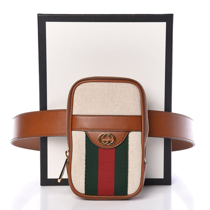 Gucci Vintage Canvas Calfskin Web Belted iPhone Case 90 36 Sand Cuir 8 of 8