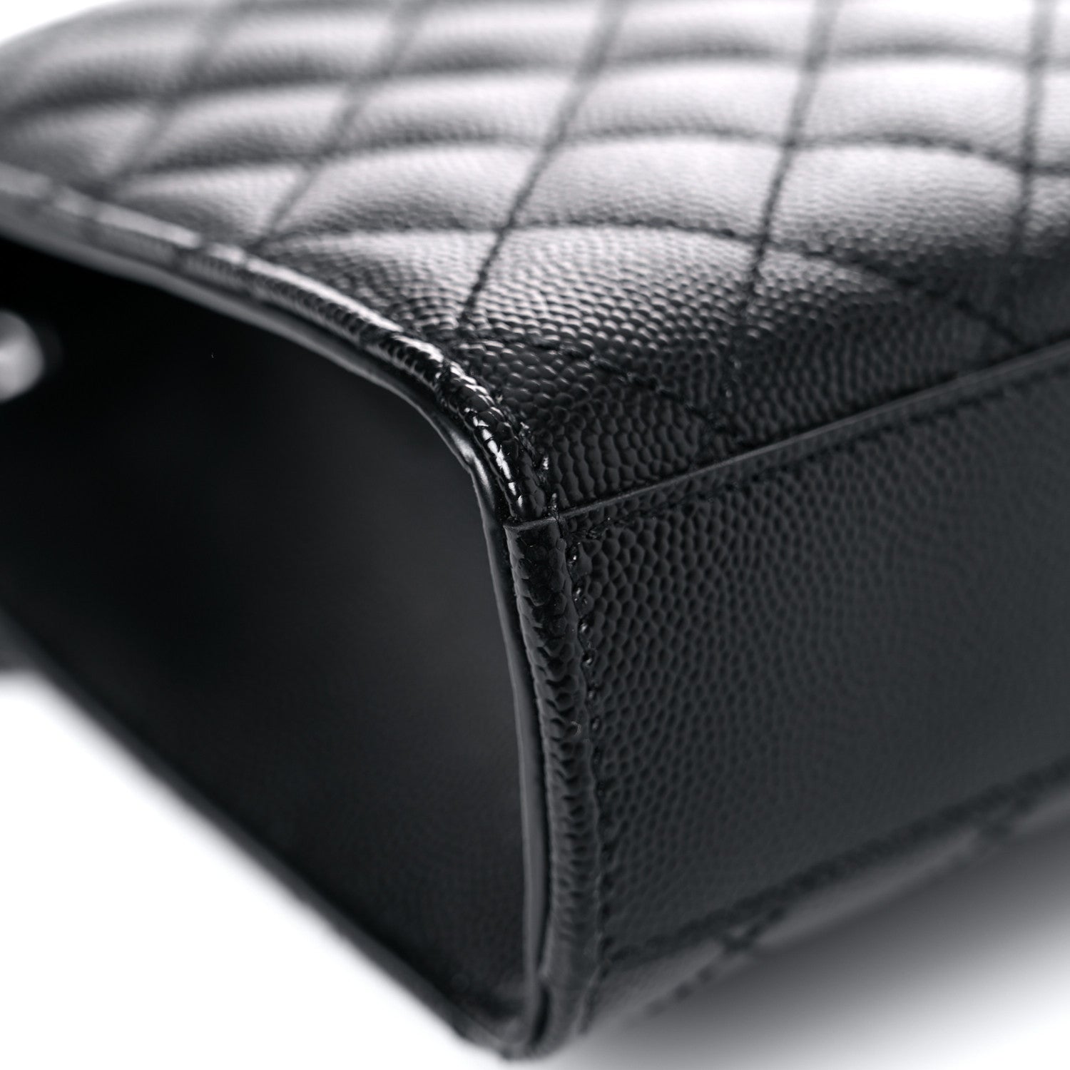 Saint Laurent Grain De Poudre Textured Mixed Matelasse Triquilt Medium Monogram Satchel Black 10 of 11