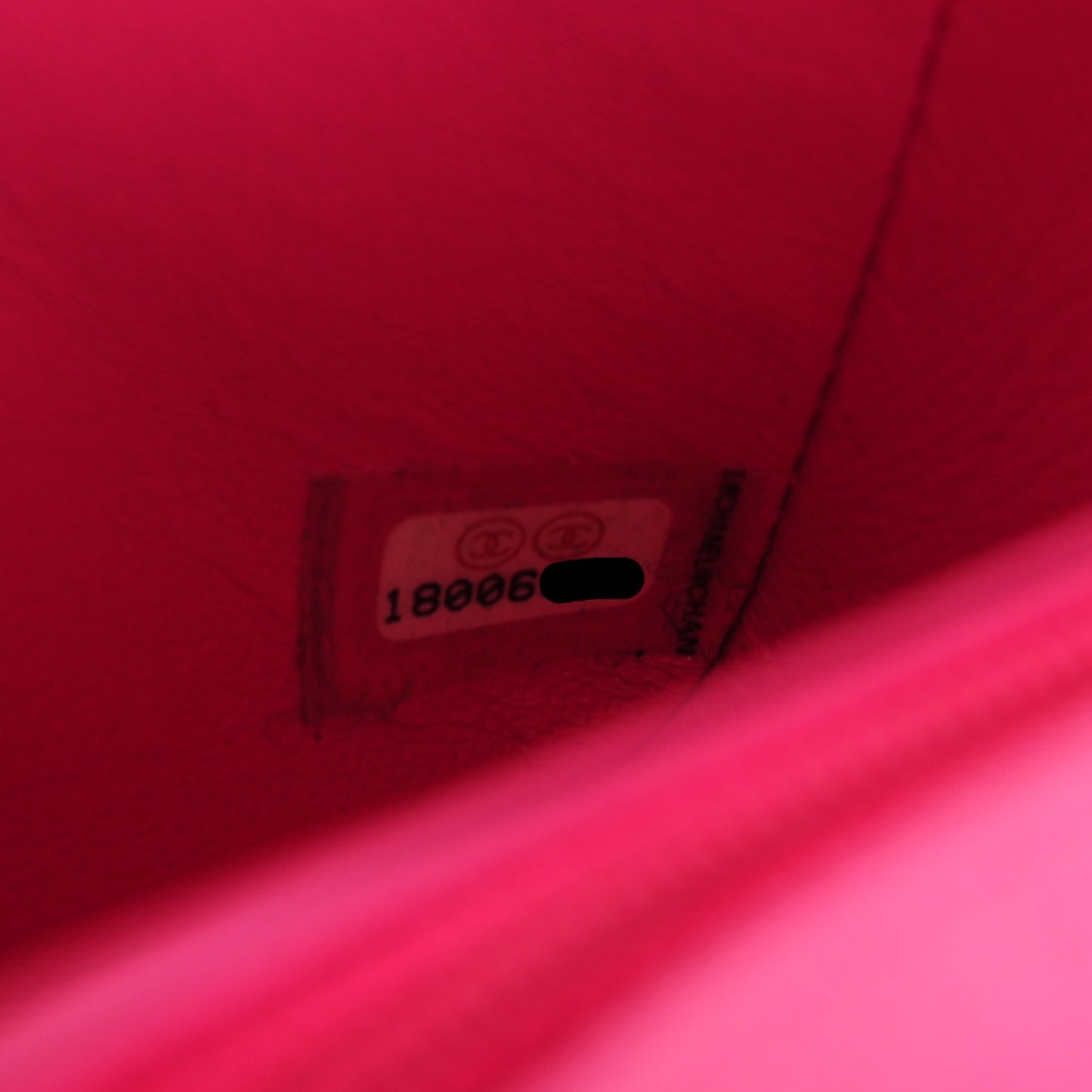 Iridescent Caviar Quilted Mini Square Flap Hot Pink
