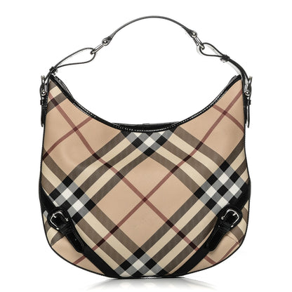 Burberry Supernova Check Large Larkin Hobo Black 1 of 8
