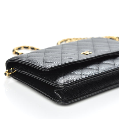 Chanel Caviar Quilted Wallet On Chain WOC Black 9 of 11