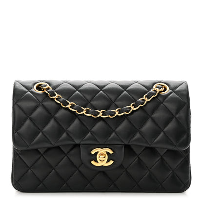 Chanel Lambskin Quilted Small Double Flap Black 1 of 15
