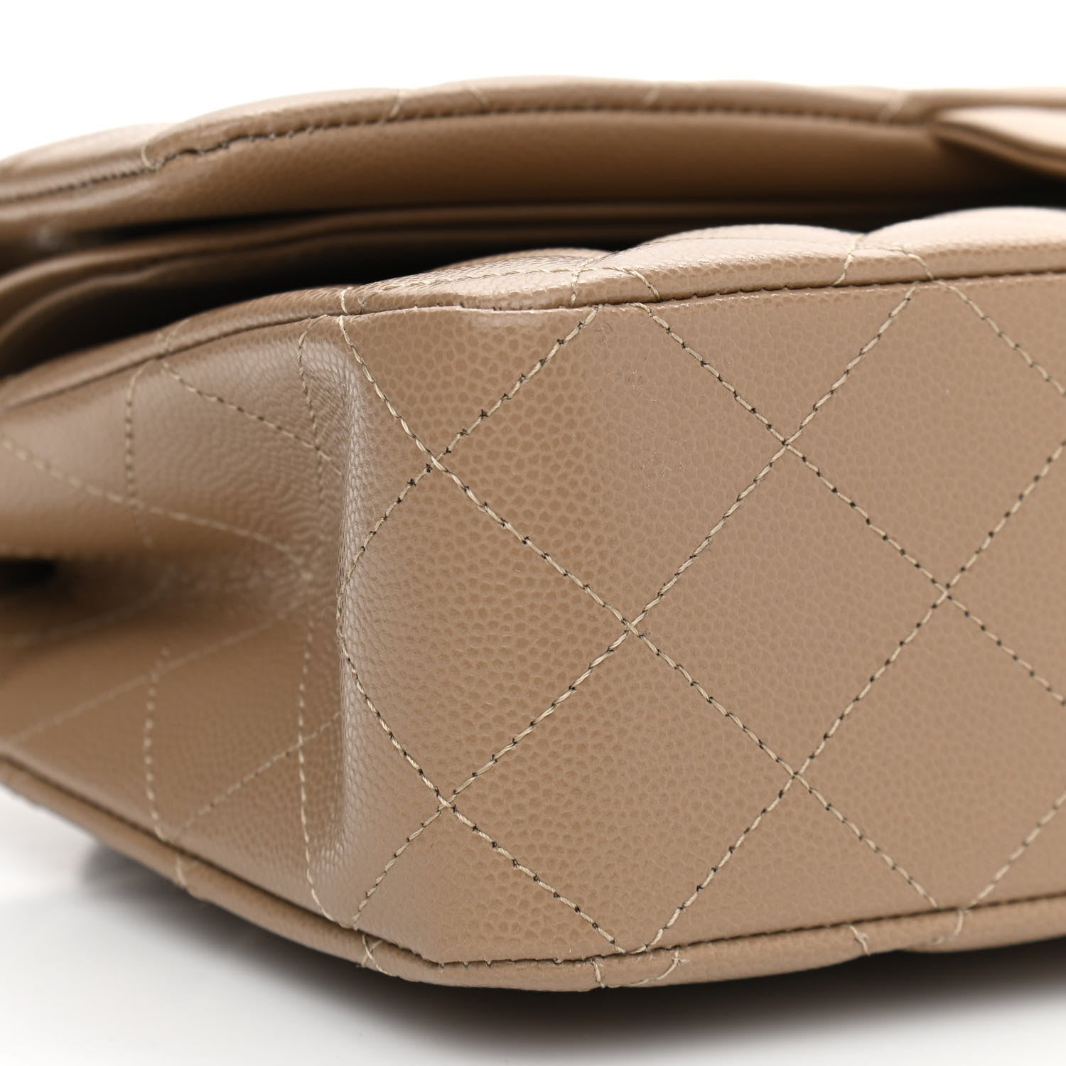 Chanel Caviar Quilted Medium Double Flap Beige 8 of 10