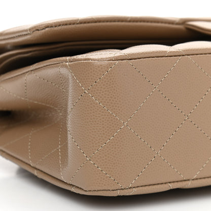 Chanel Caviar Quilted Medium Double Flap Beige 8 of 10