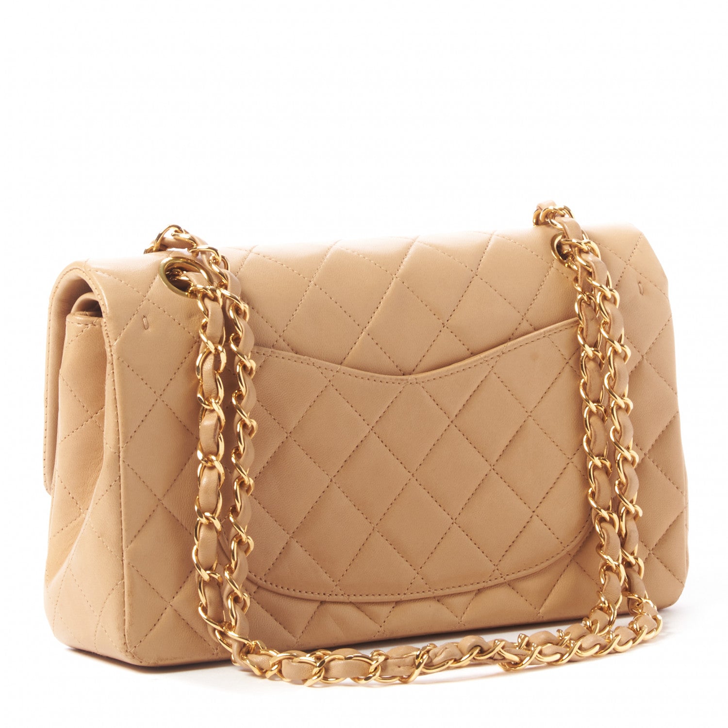 Chanel Lambskin Quilted Small Double Flap Beige 2 of 9