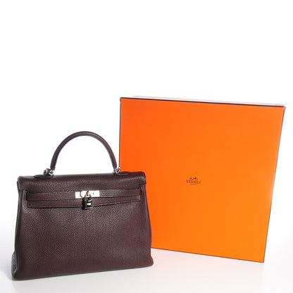 Hermes Togo Kelly Retourne 35 Chocolate 4 of 27