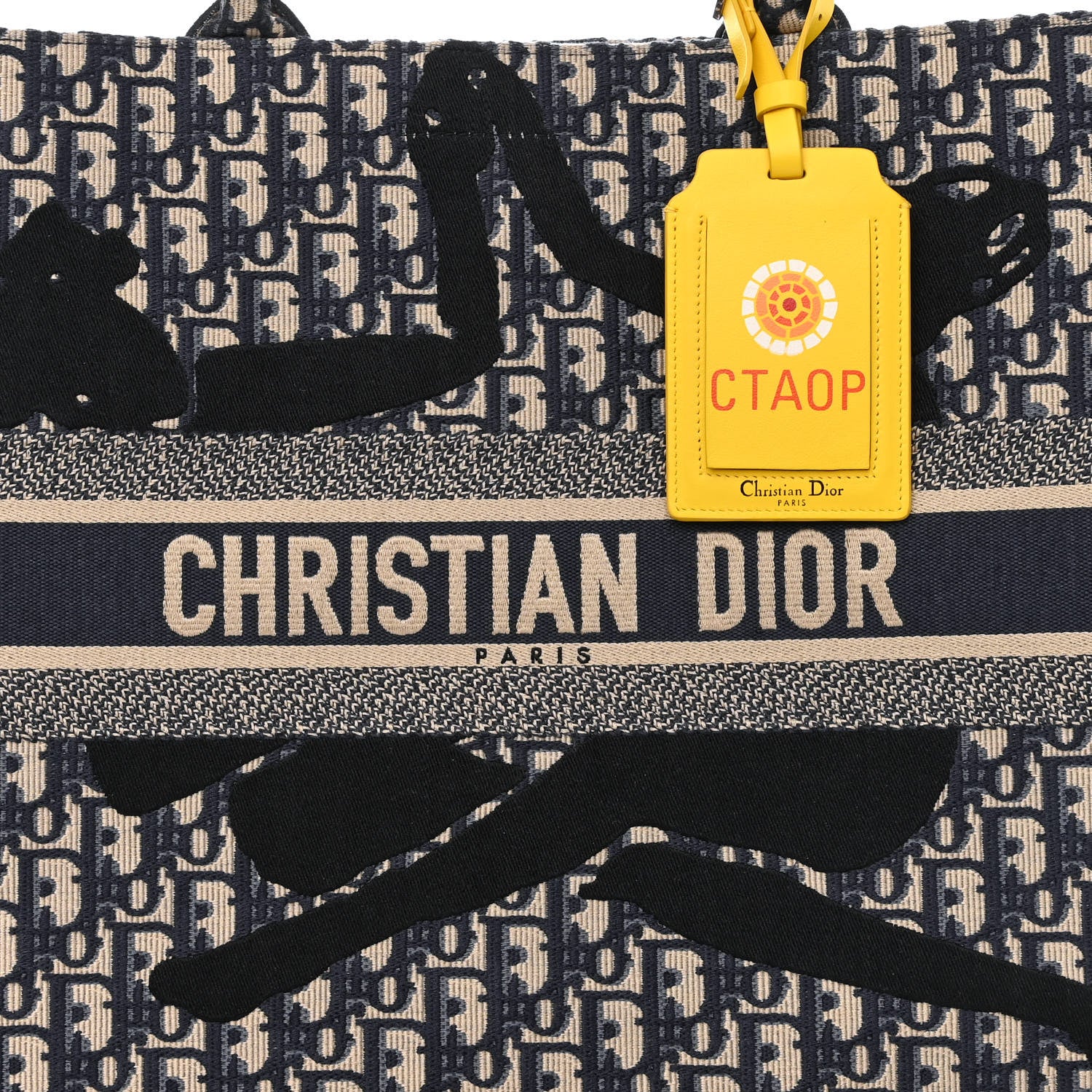 Christian Dior X THEBE MAGUGU Oblique Large Book Tote Blue Multicolor 8 of 11