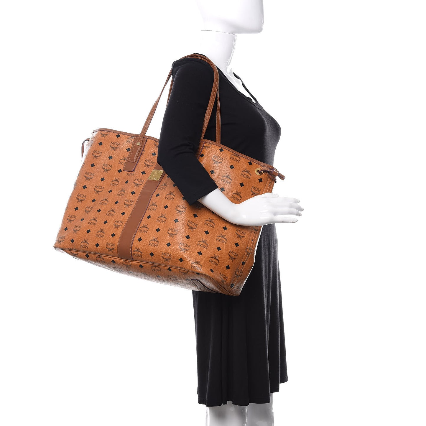 Visetos Large Liz Reversible Shopper Tote Cognac