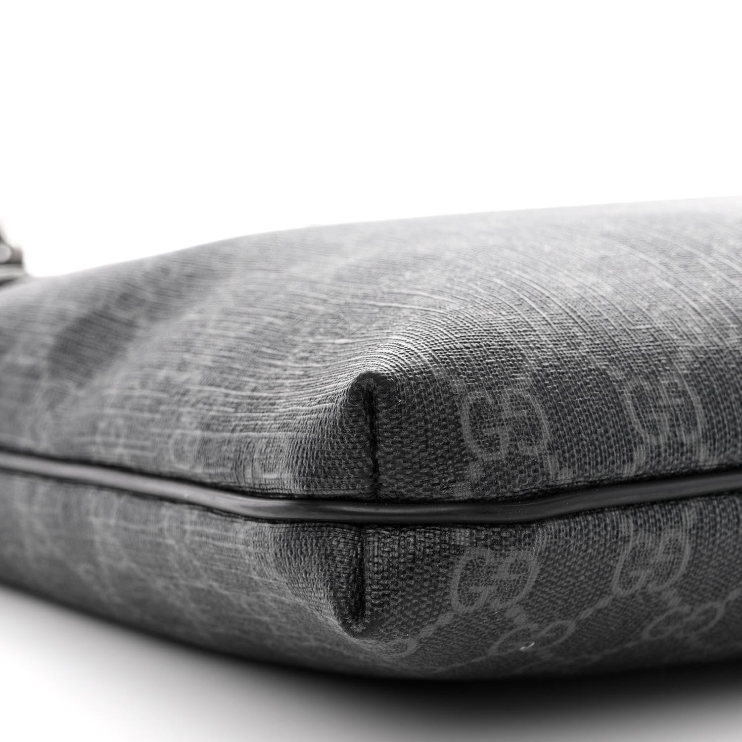 Gucci GG Supreme Monogram Crossbody Messenger Bag Black Grey 9 of 15