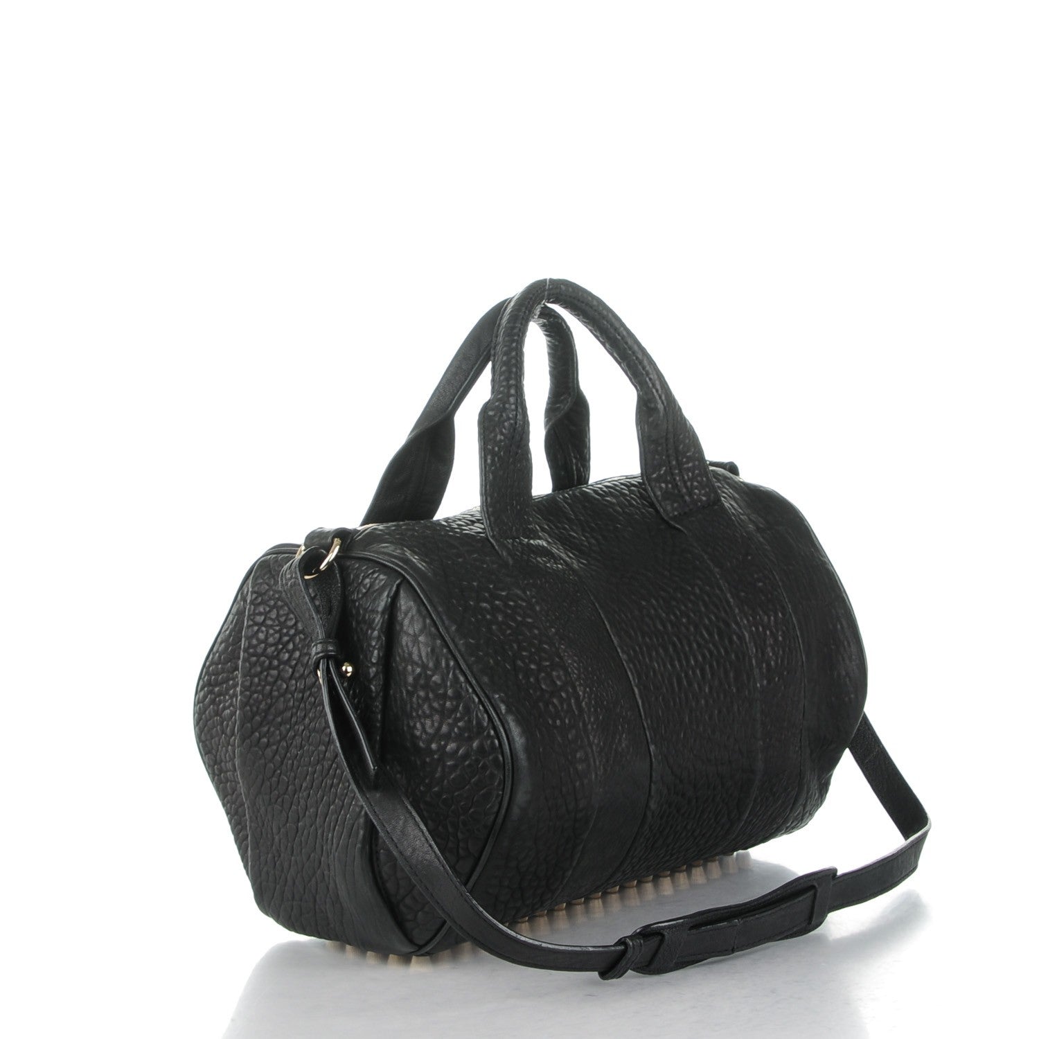 Alexander Wang Pebbled Lambskin Rocco Black Pale Gold Hardware 3 of 7