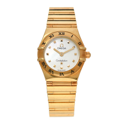 Omega 18K Yellow Gold Mother of Pearl 22mm Constellation My Choice Quartz Watch 1161.71.00 1 of 5