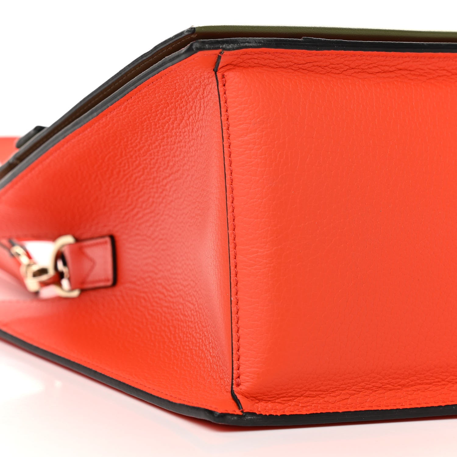 MCM Calfskin Medium Milano Tote Tangerine Tango Winter Mos 8 of 10