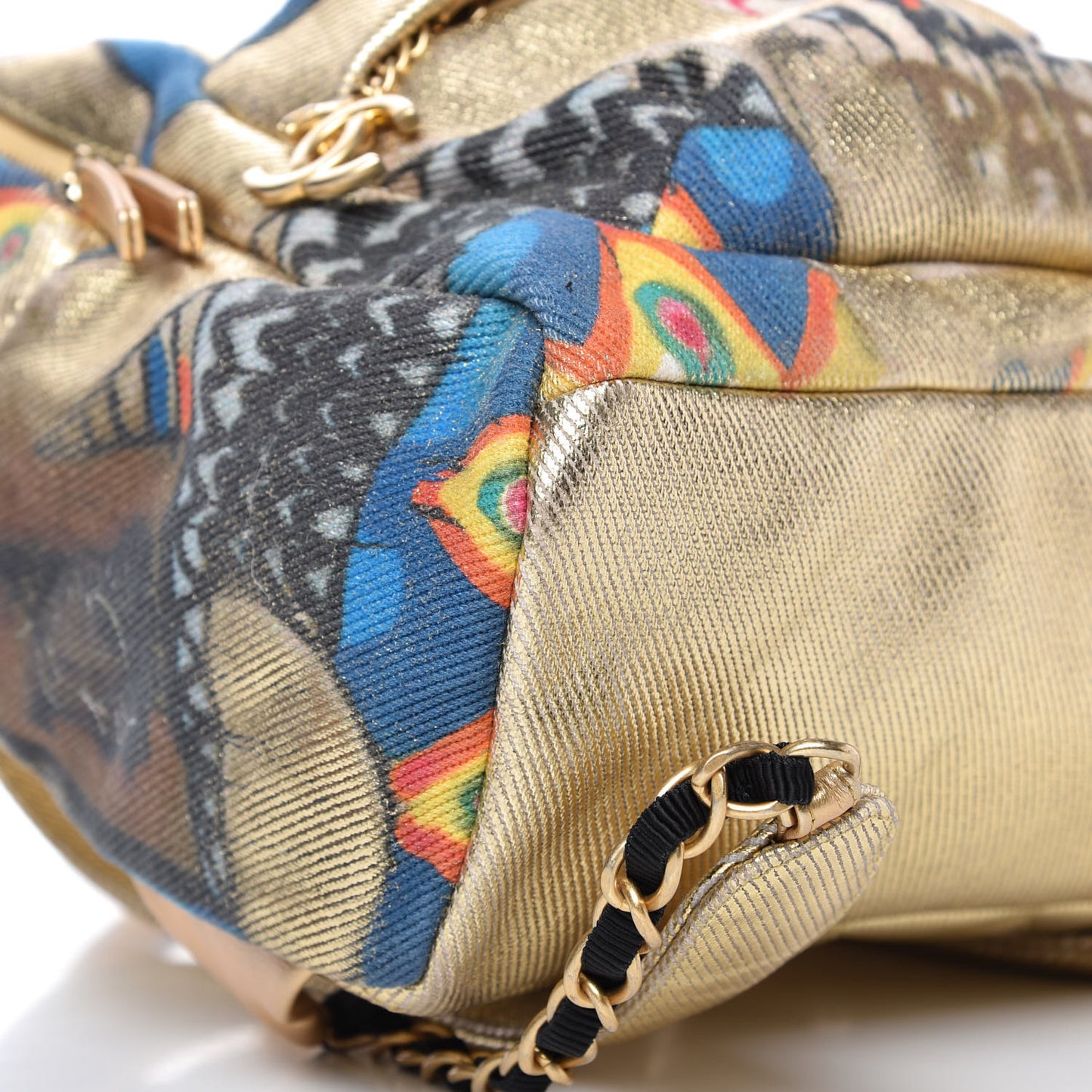 Graffiti Printed Canvas Street Spirit Backpack Multicolor