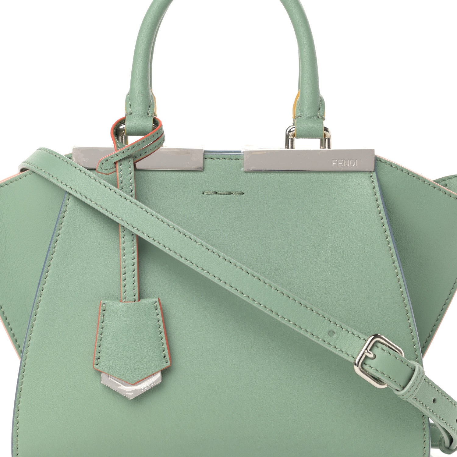 Fendi Vitello Dolce Mini 3jours Tote Menta 7 of 12