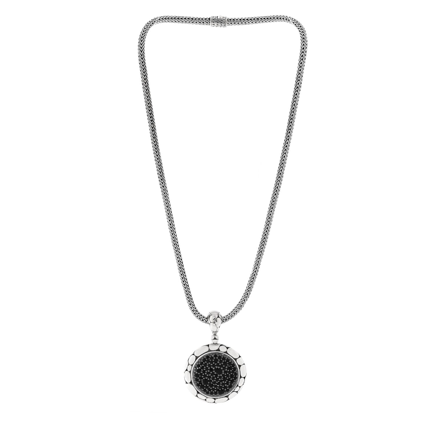 John Hardy Sterling Silver Black Sapphire Kali Lavafire Pendant Necklace 3 of 6