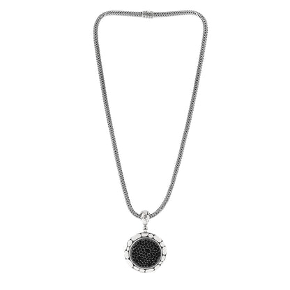 John Hardy Sterling Silver Black Sapphire Kali Lavafire Pendant Necklace 3 of 6