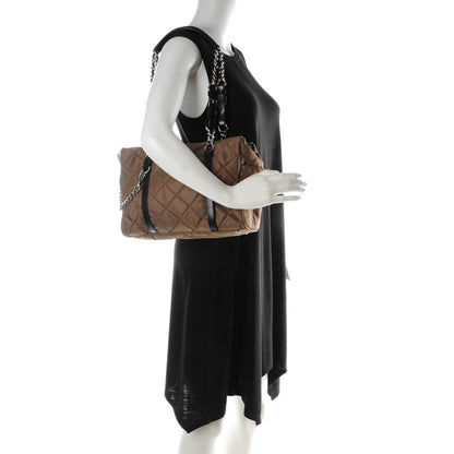 Prada Tessuto Nylon Quilted Small Tote Antilope Black 2 of 13