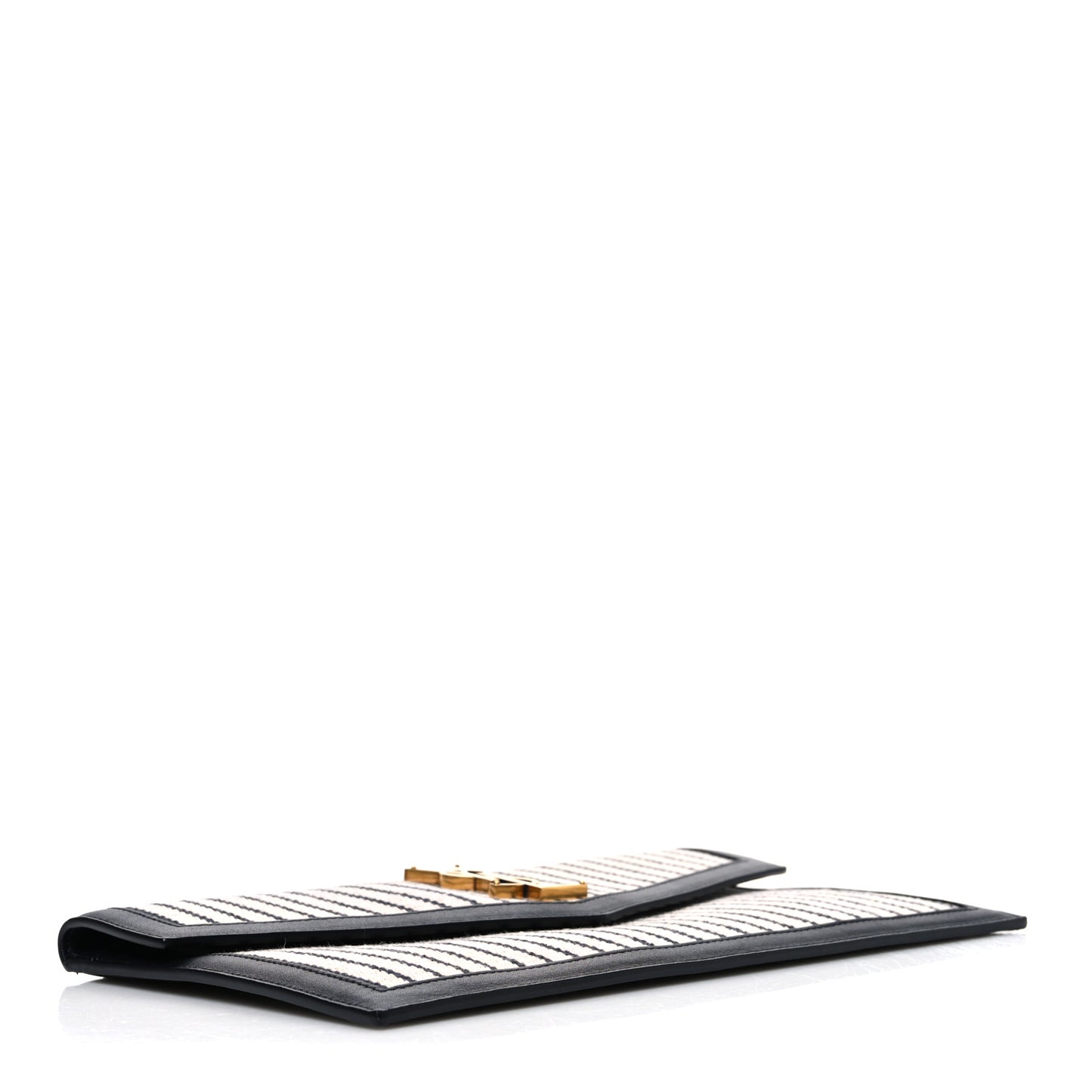 Canvas Striped Uptown Pouch Beige Black
