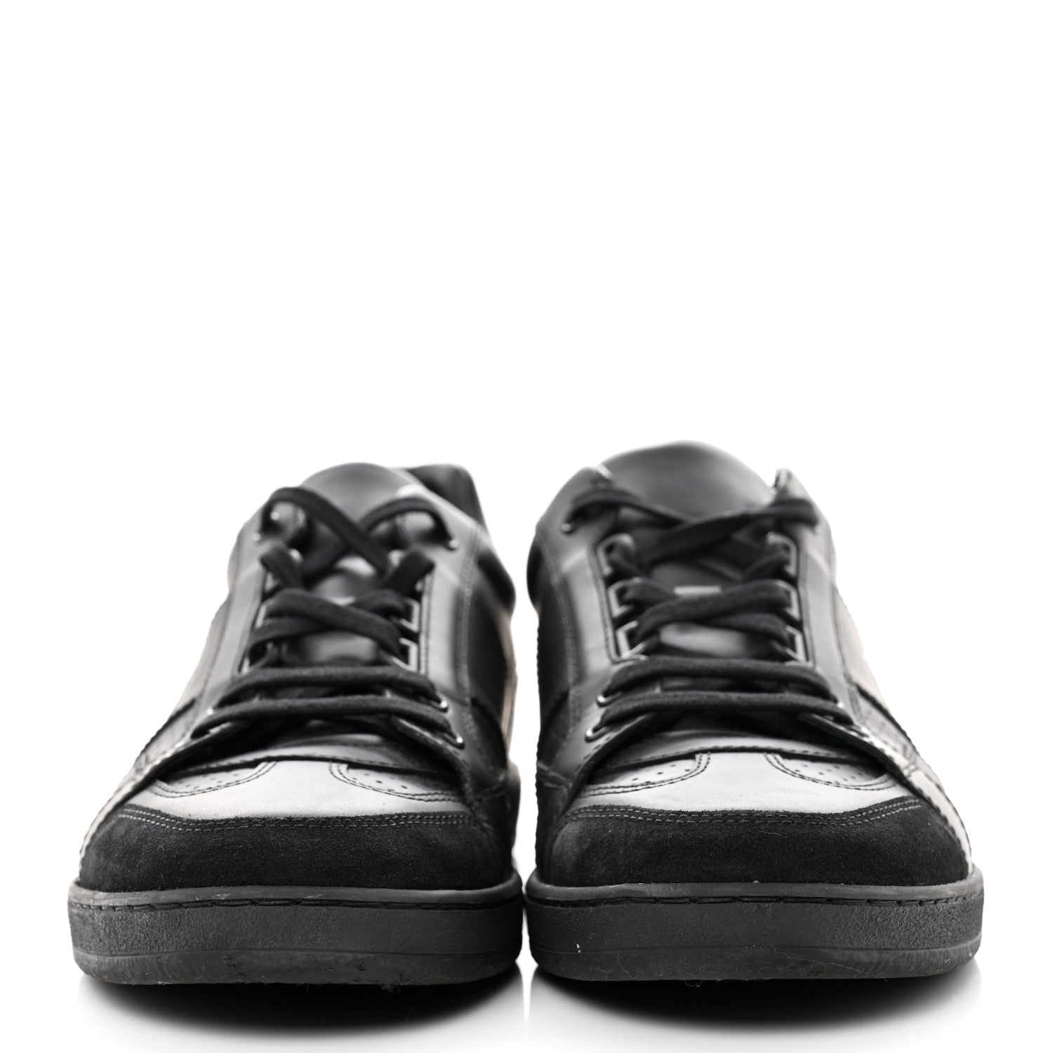 Christian Dior Calfskin Suede Logo Sneakers 40 Black 2 of 9