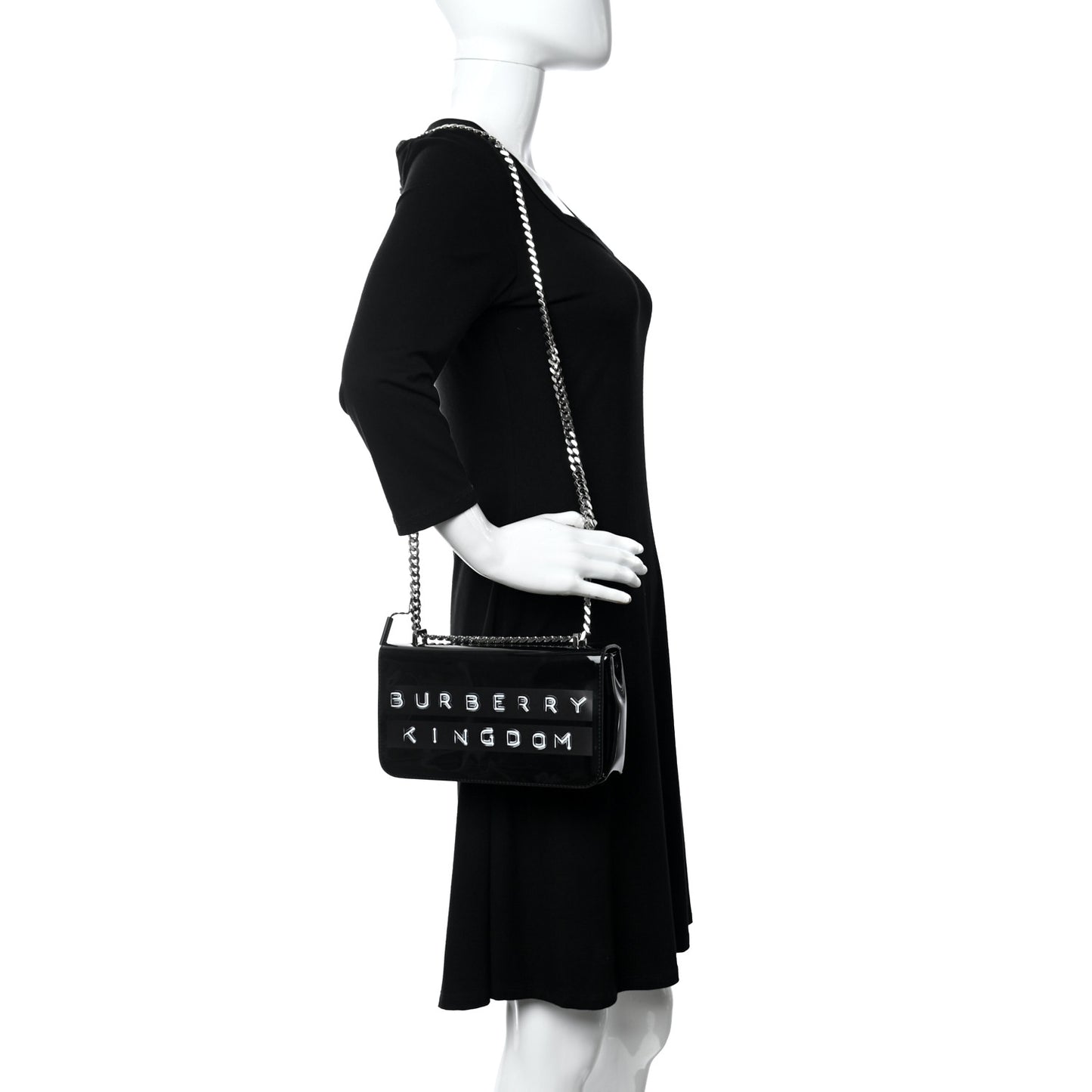 Patent Kingdom Flap Crossbody Black