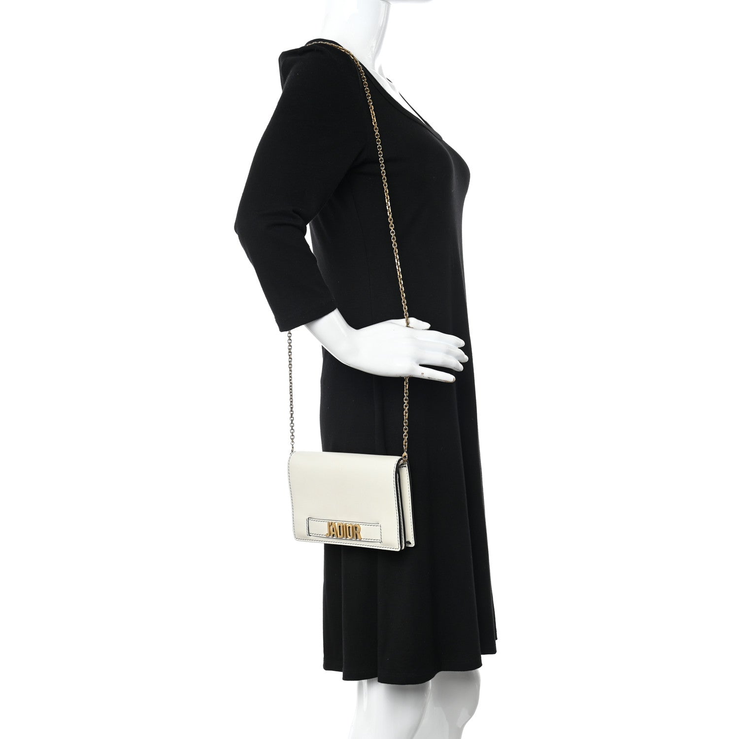 Christian Dior Calfskin J'Adior Wallet on Chain Pouch Off White 2 of 17