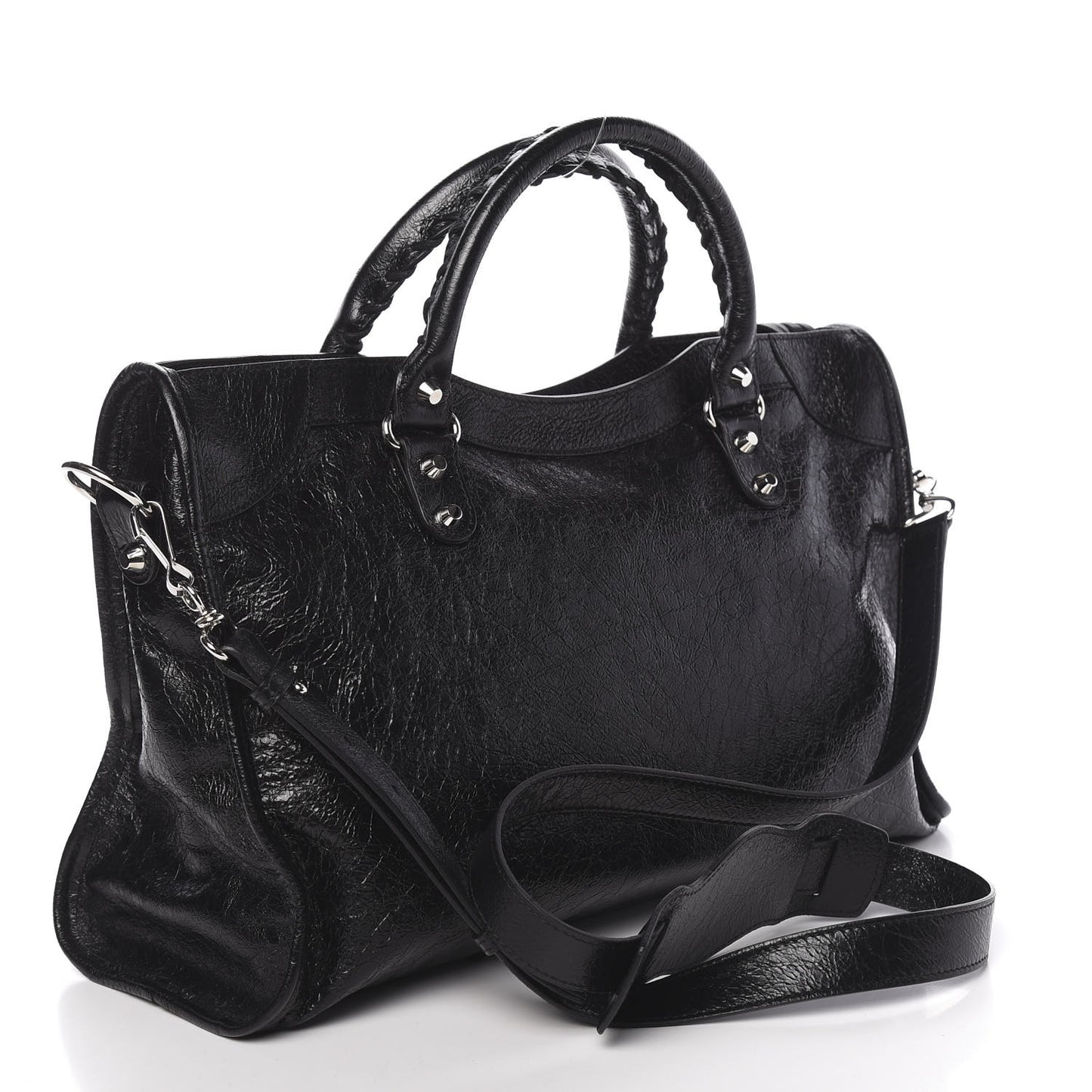 Agneau Classic Silver Hardware City Black