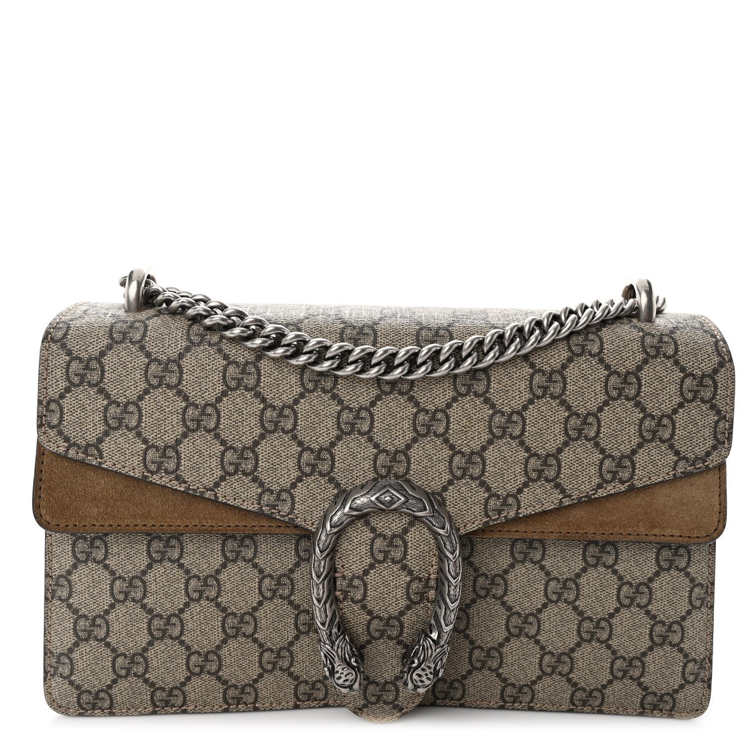 Gucci GG Supreme Monogram Small Dionysus Shoulder Bag Taupe 1 of 10
