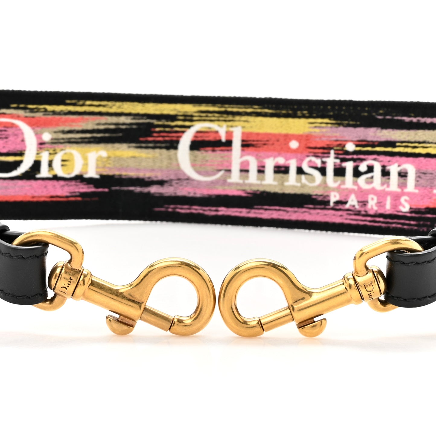 Canvas Embroidered Shoulder Strap Black Multicolor