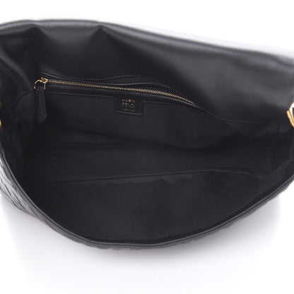 Fendi Nappa FF 1974 Embossed Large Baguette Black 5 of 10