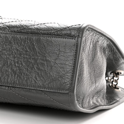 Saint Laurent Crinkled Calfskin Matelasse Monogram Medium Niki Shopper Tote Storm 10 of 10