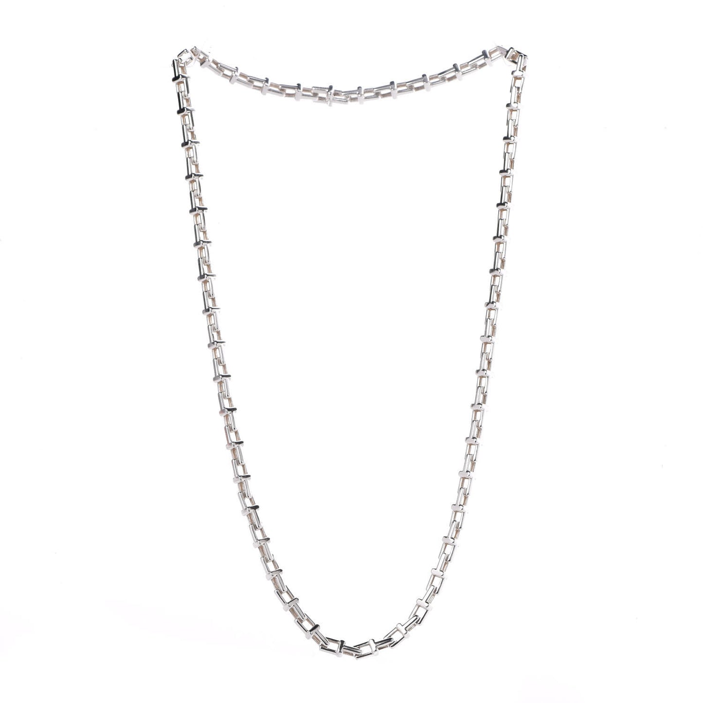 Sterling Silver T Narrow Chain Necklace