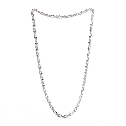 Tiffany Sterling Silver T Narrow Chain Necklace 3 of 7