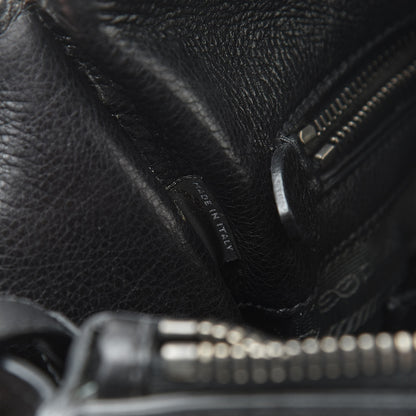 Prada Glace Calf Small Twin Pocket Tote Black 7 of 25