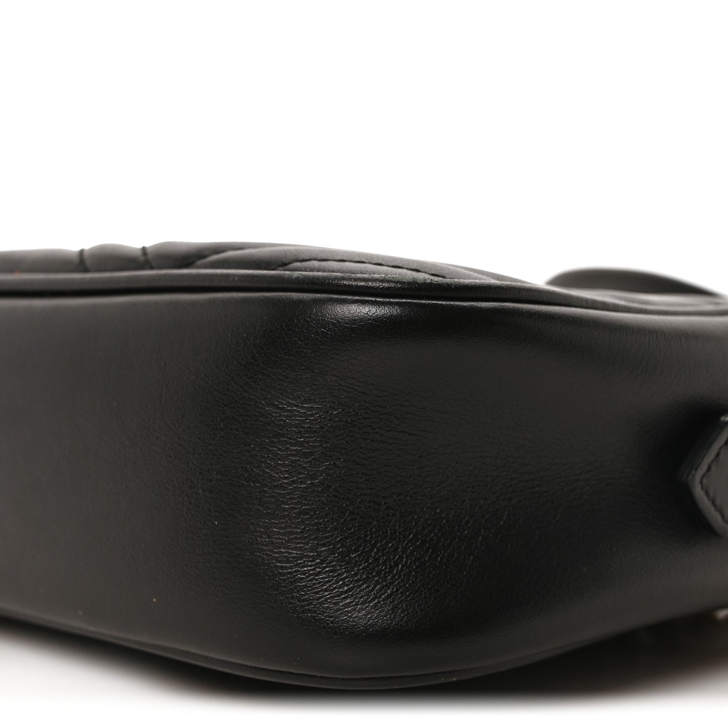 Calfskin Matelasse Small GG Marmont Chain Shoulder Bag Black