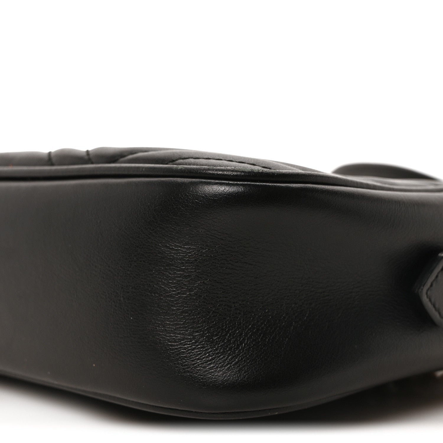 Gucci Calfskin Matelasse Small GG Marmont Chain Shoulder Bag Black 10 of 10