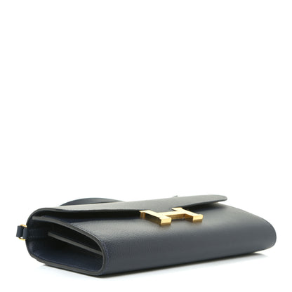 Hermes Evercolor Constance Wallet To Go Bleu Nuit 3 of 9