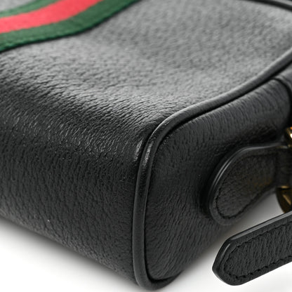 Gucci Calfskin Web Mini Ophidia Shoulder Bag Black 9 of 10