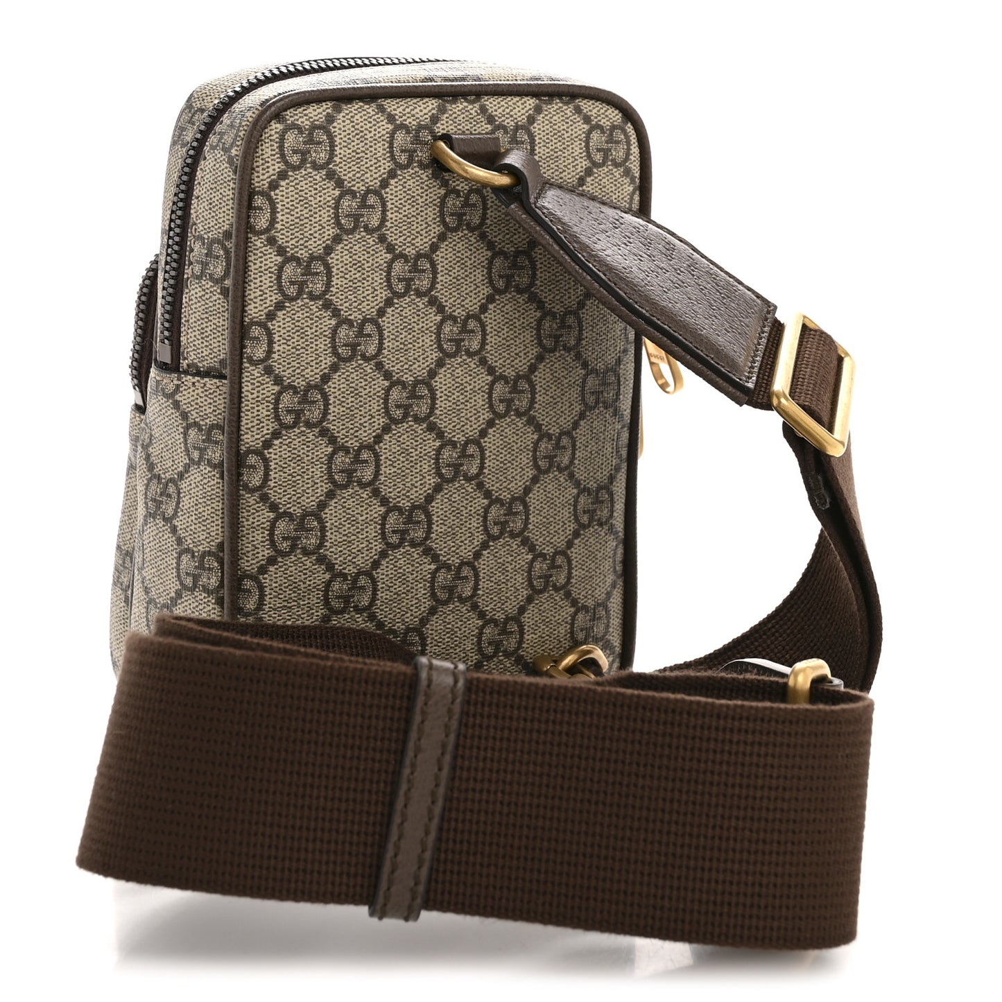 GG Supreme Monogram Web Mini Ophidia Messenger Brown