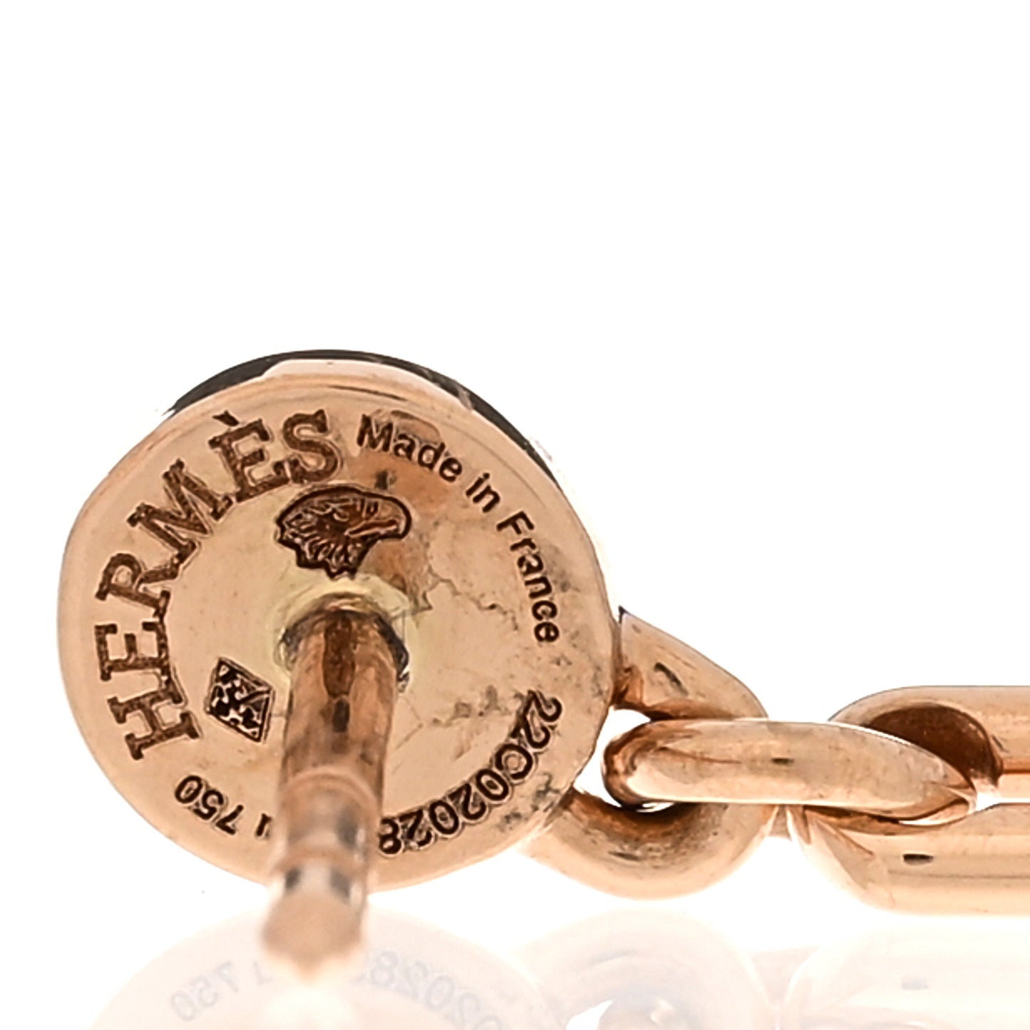 18K Rose Gold PM Ex-Libris Drop Earrings