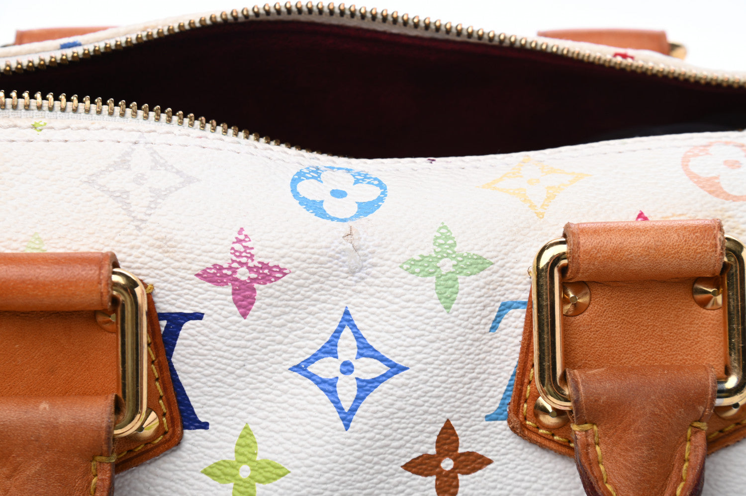 Louis Vuitton Monogram Multicolor Speedy 30 White 8 of 9