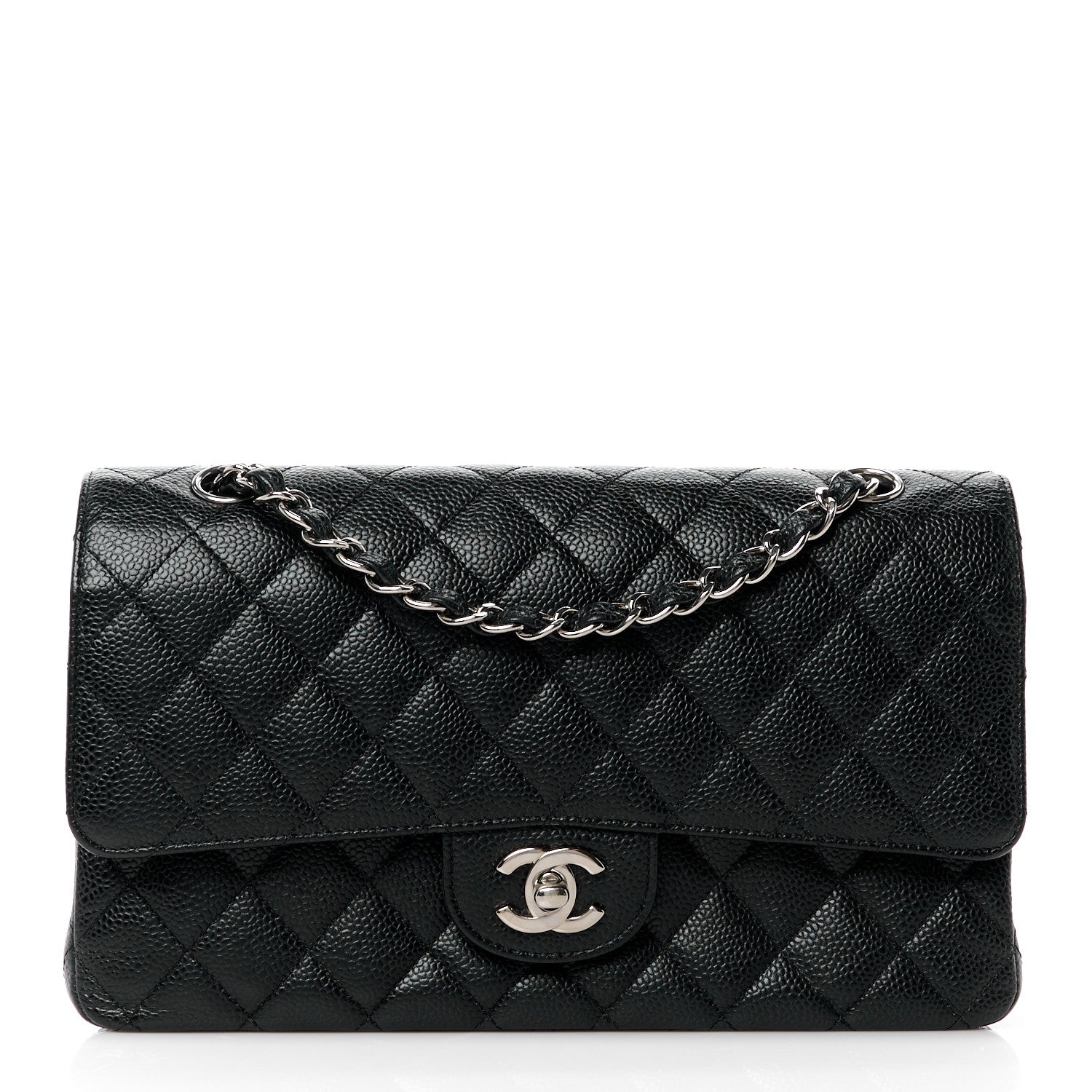 Chanel Caviar Quilted Medium Double Flap Black 1 of 12