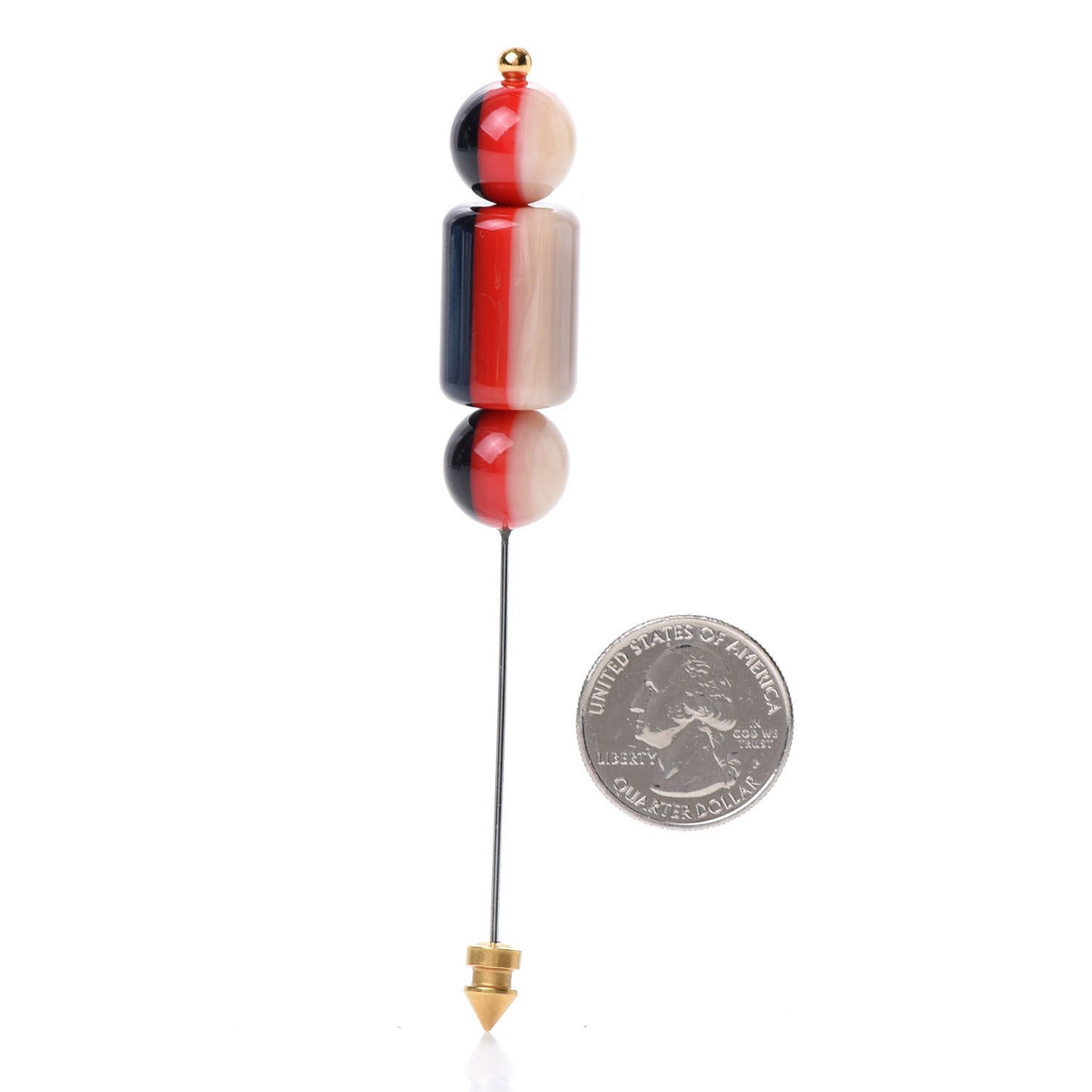 Resin Sylvie GG Brooch Gold Blue