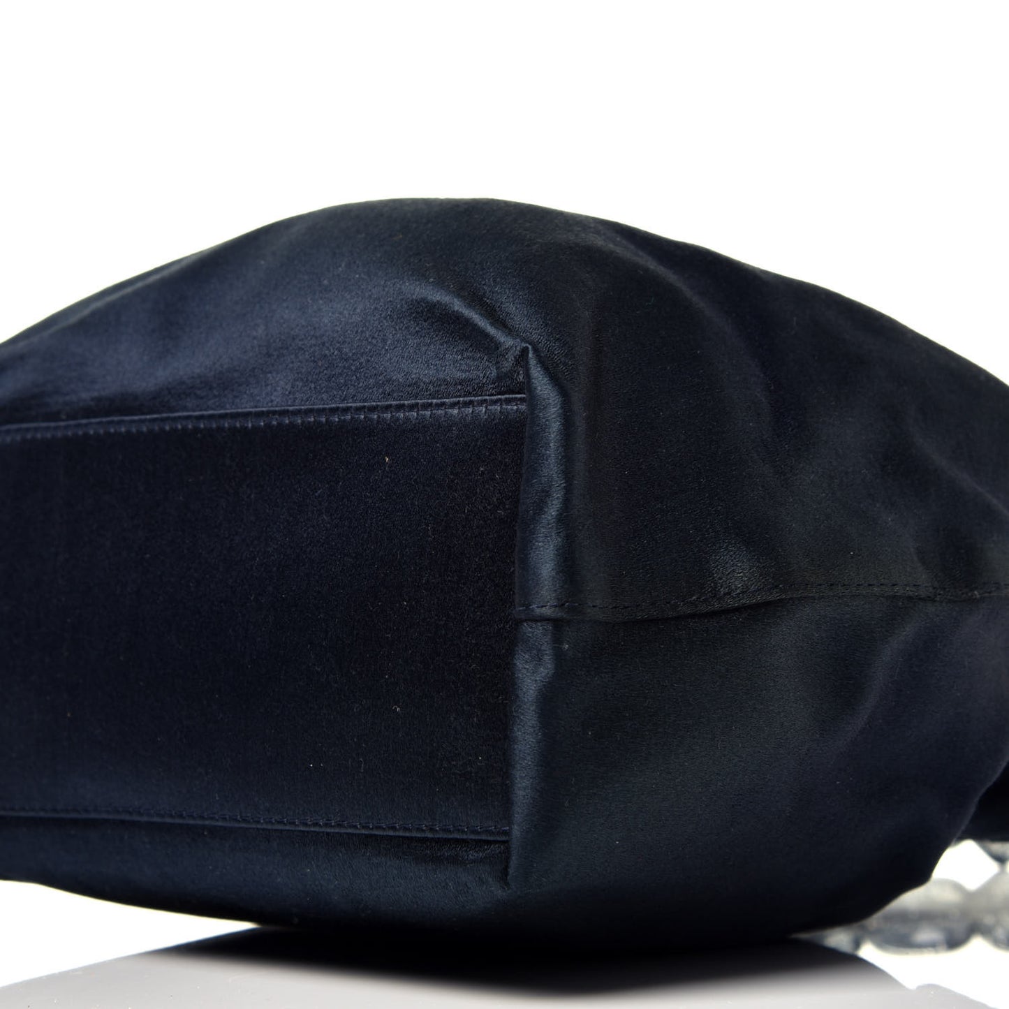 Satin Pearl Beaded Mini Maris Tote Blue