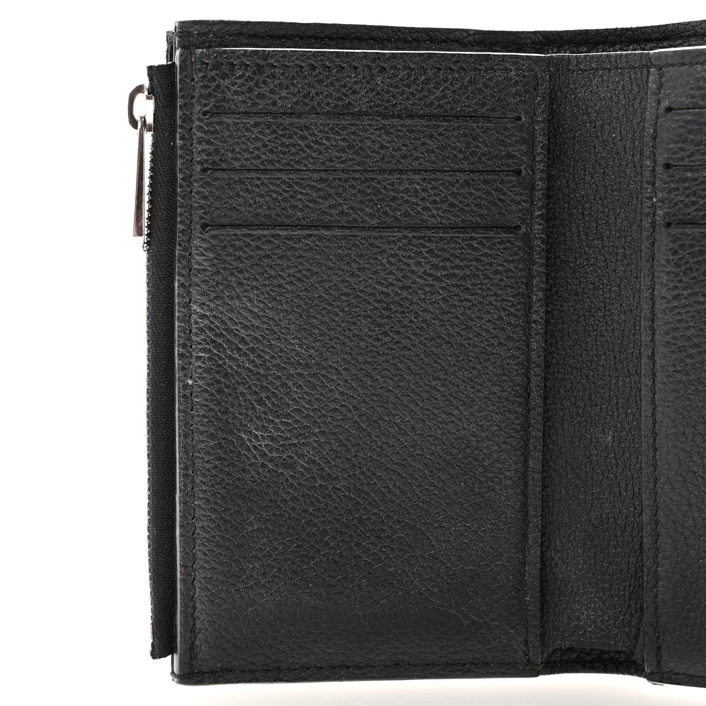 Soft Calfskin My Lockme Compact Wallet Black
