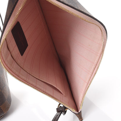 Louis Vuitton Damier Ebene Neo Neverfull MM Rose Ballerine 7 of 14
