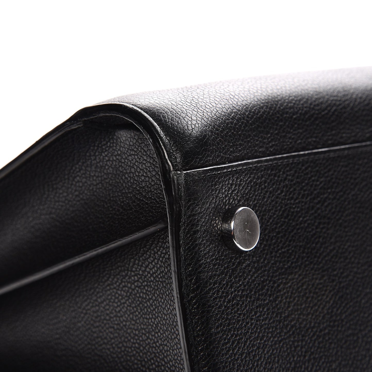 Grained Calfskin Large Sac De Jour Carryall Black