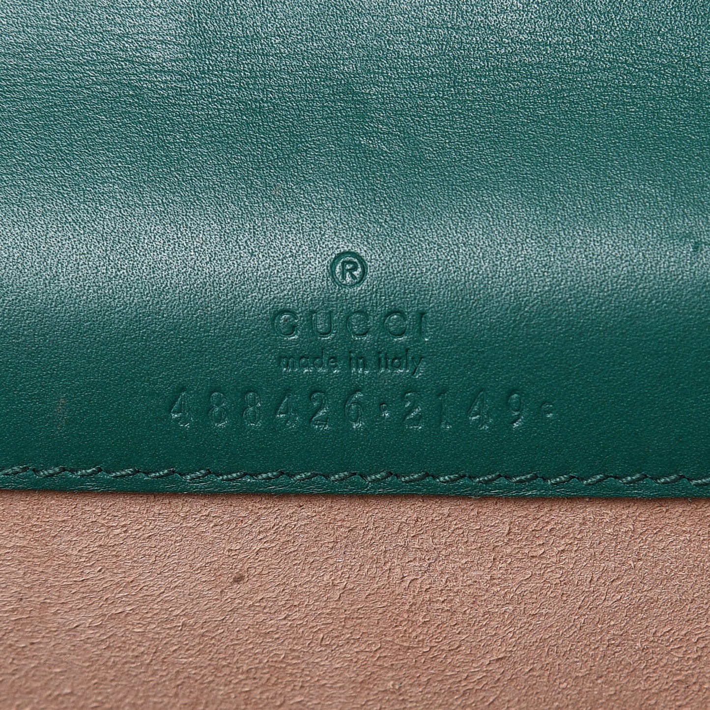 Calfskin Matelasse GG Marmont Mini Bag Emerald Green