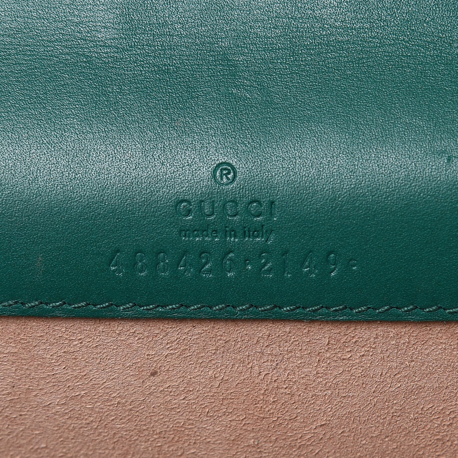 Gucci Calfskin Matelasse GG Marmont Mini Bag Emerald Green 6 of 12